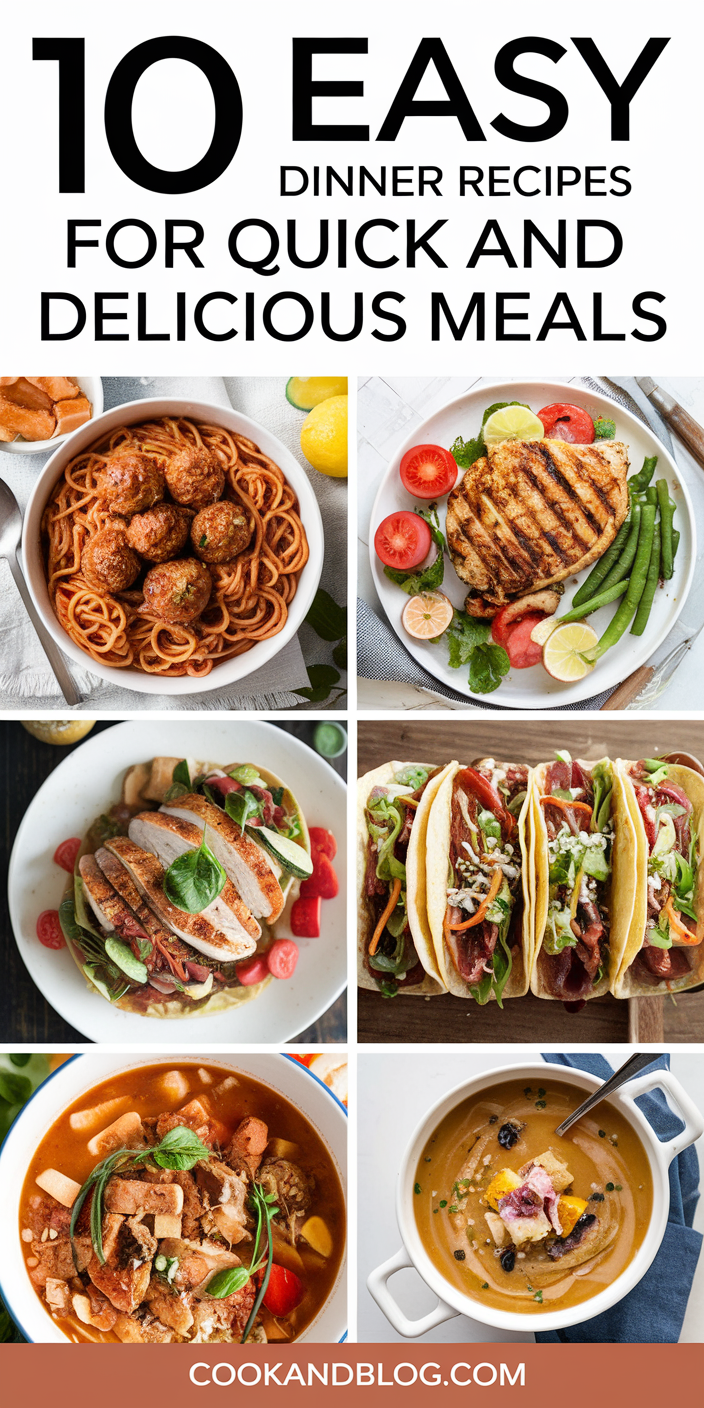 10 Easy Dinner Recipes for Quick & Delicious Meals 10 Easy Dinner Recipes for Quick & Delicious Meals