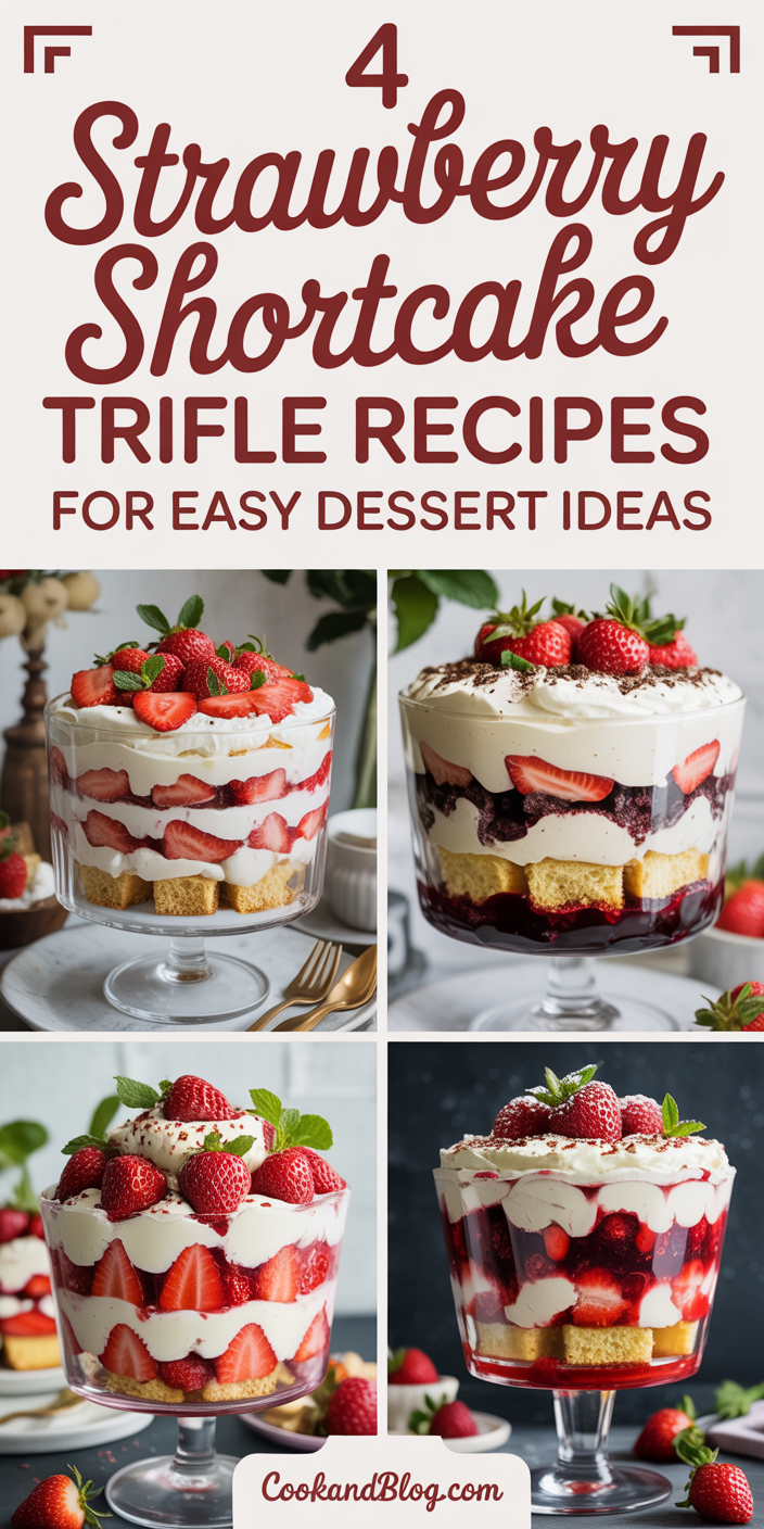 4 Strawberry Shortcake Trifle Recipes for Easy Dessert Ideas 4 Strawberry Shortcake Trifle Recipes for Easy Dessert Ideas