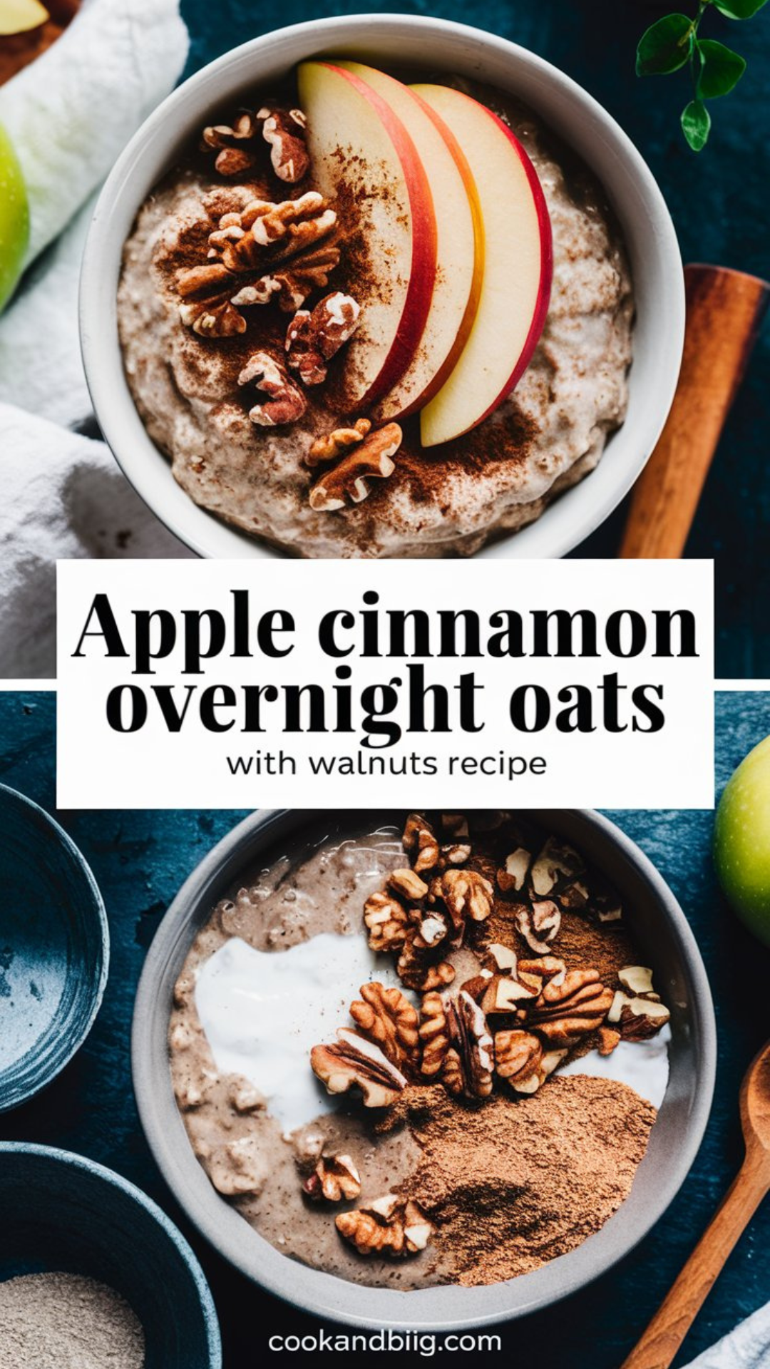 Apple Cinnamon Overnight Oats with Walnuts Recipe
