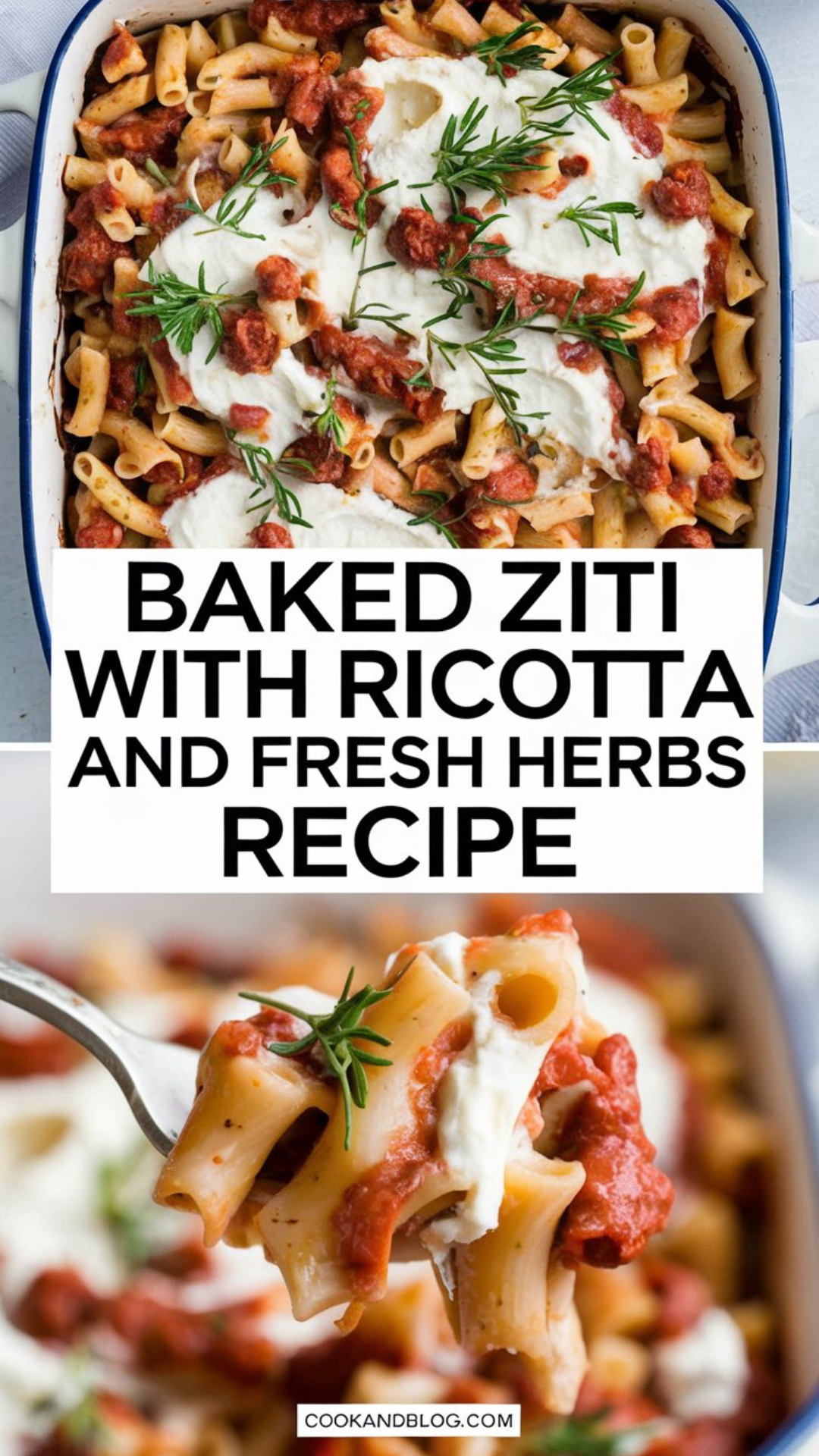 Baked Ziti with Ricotta and Fresh Herbs Recipe Baked Ziti with Ricotta and Fresh Herbs Recipe