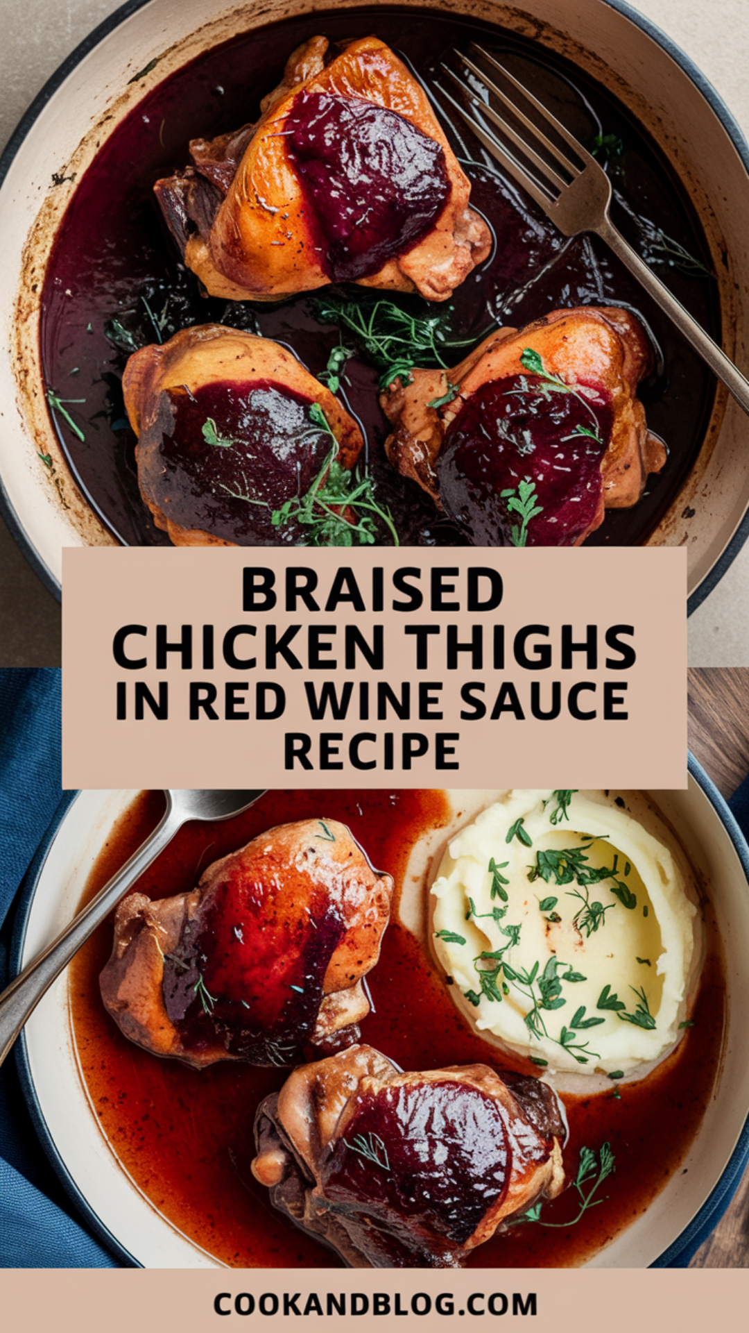 Braised Chicken Thighs in Red Wine Sauce Recipe Braised Chicken Thighs in Red Wine Sauce Recipe