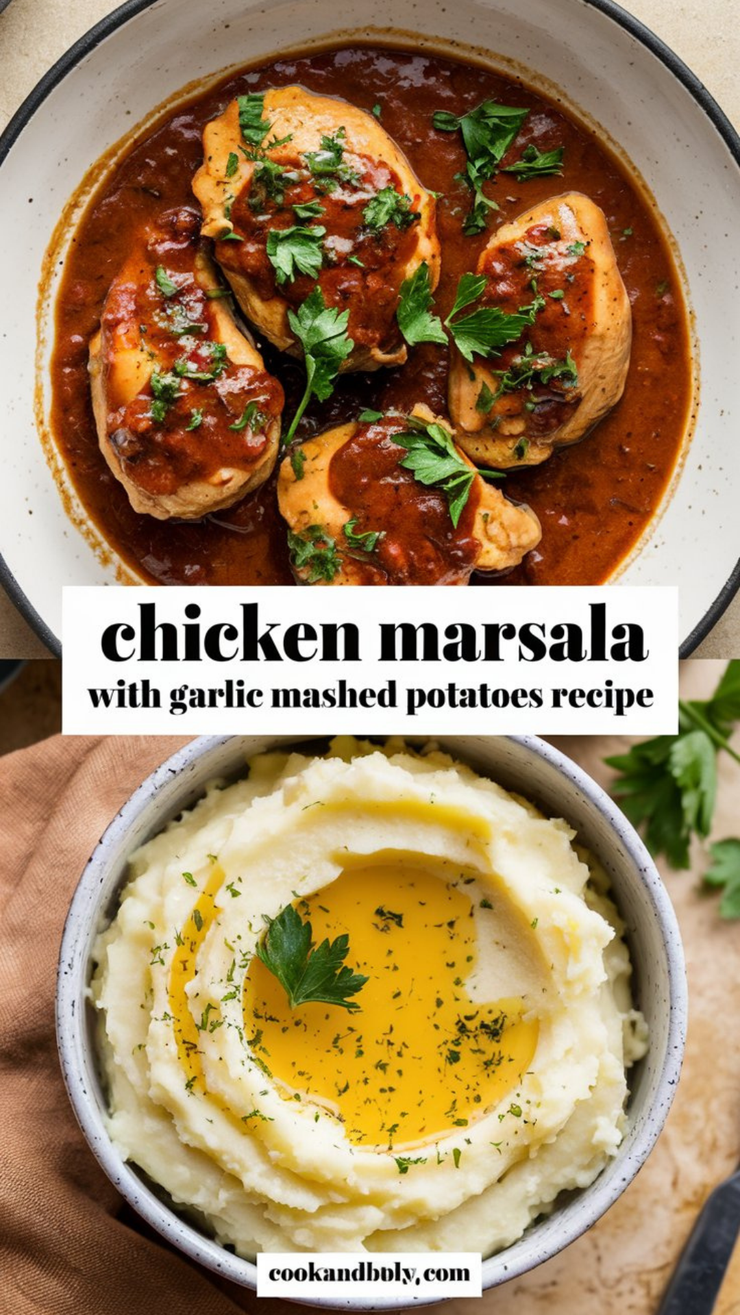 Chicken Marsala with Garlic Mashed Potatoes Recipe