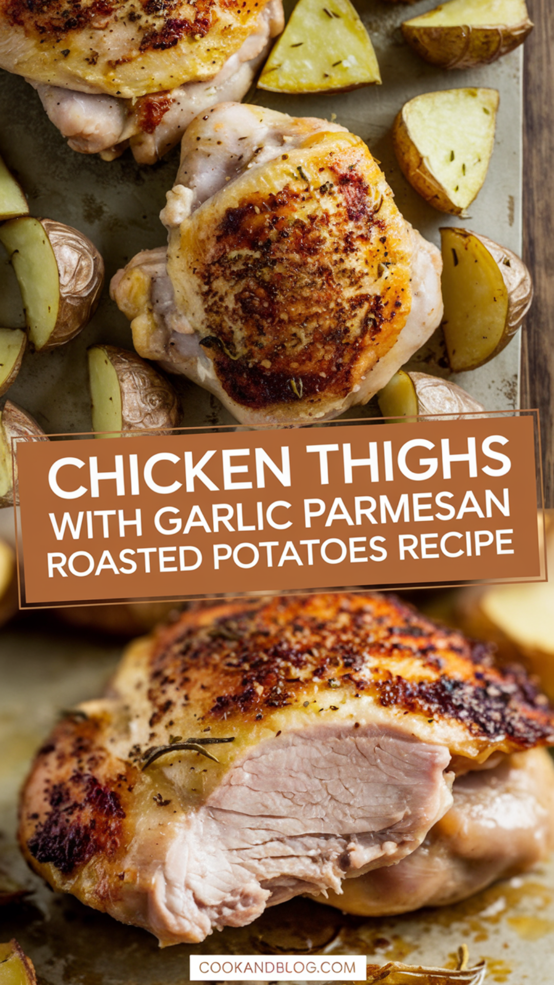 Chicken Thighs with Garlic Parmesan Roasted Potatoes Recipe Chicken Thighs with Garlic Parmesan Roasted Potatoes Recipe