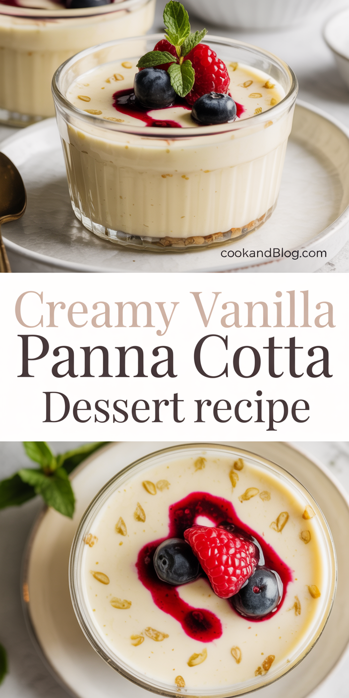 Creamy Vanilla Panna Cotta Dessert Recipe