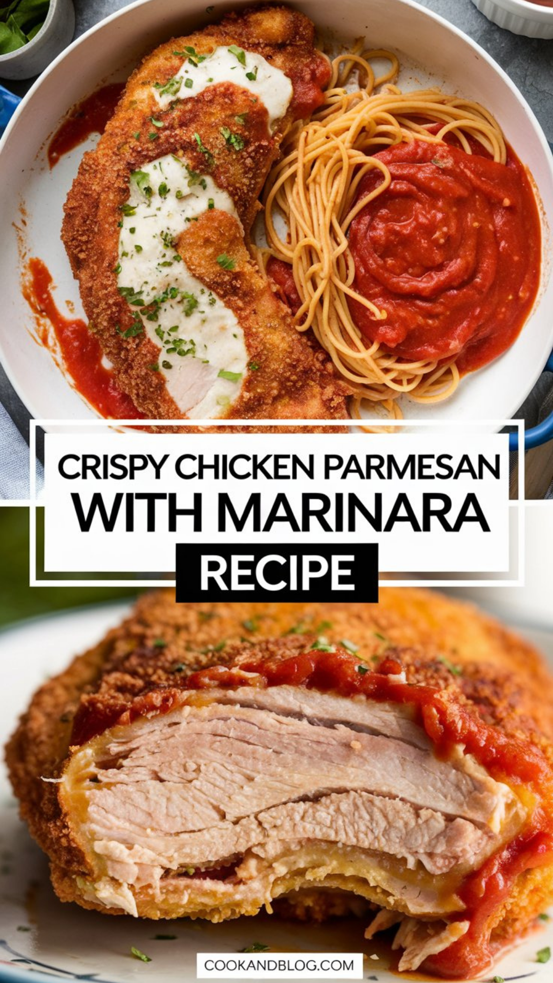 Crispy Chicken Parmesan with Marinara Recipe Crispy Chicken Parmesan with Marinara Recipe