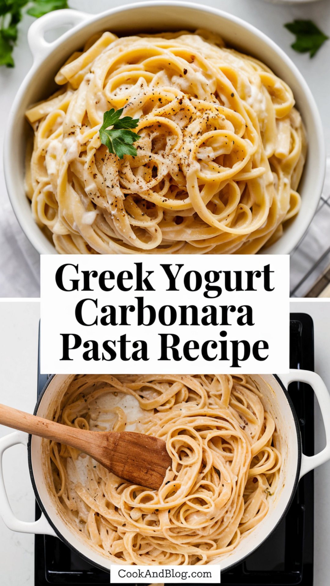 Greek Yogurt Carbonara Pasta Recipe