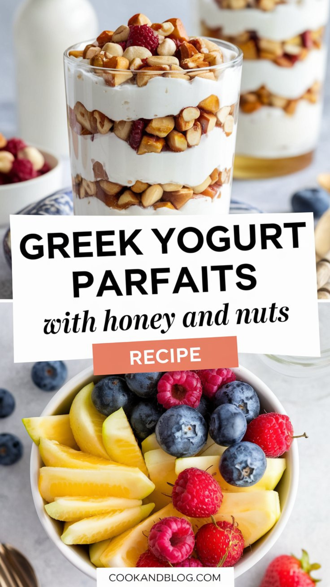 Greek Yogurt Parfaits with Honey and Nuts Recipe Greek Yogurt Parfaits with Honey and Nuts Recipe