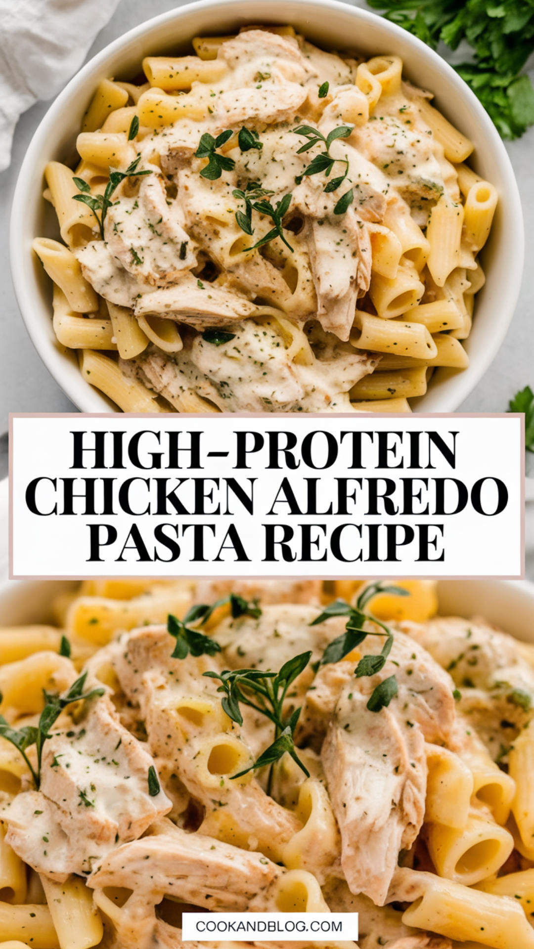 High-Protein Chicken Alfredo Pasta Recipe