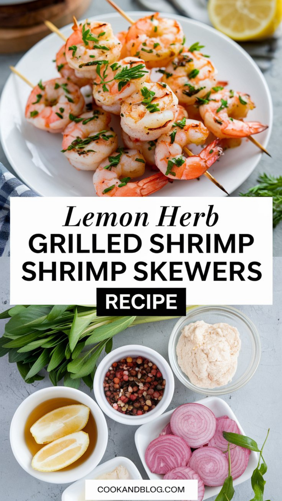 Lemon Herb Grilled Shrimp Skewers Recipe
