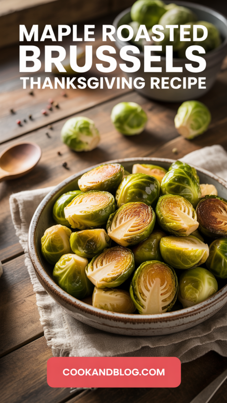 Maple Roasted Brussels Thanksgiving Recipe