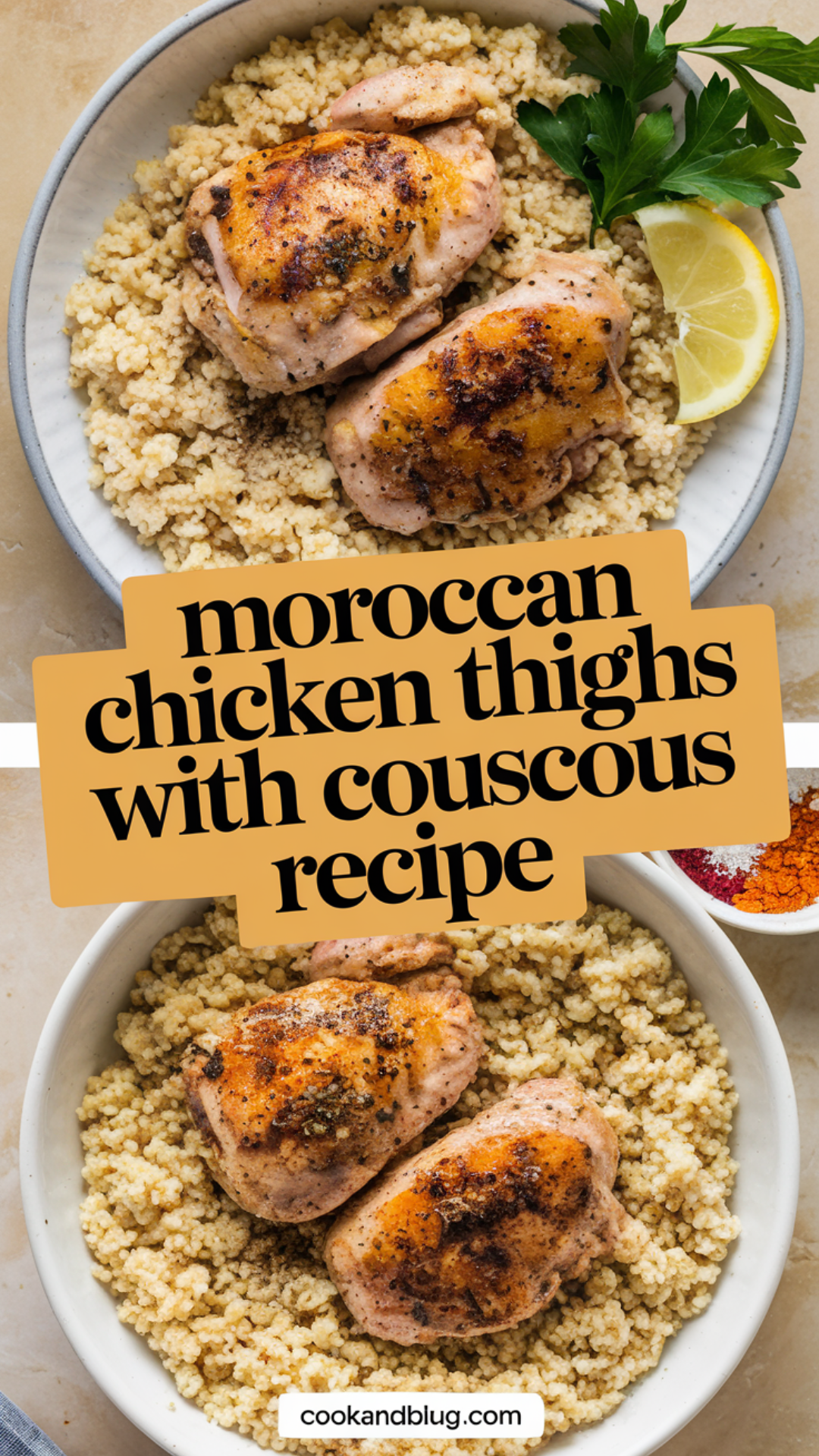 Moroccan Chicken Thighs with Couscous Recipe Moroccan Chicken Thighs with Couscous Recipe