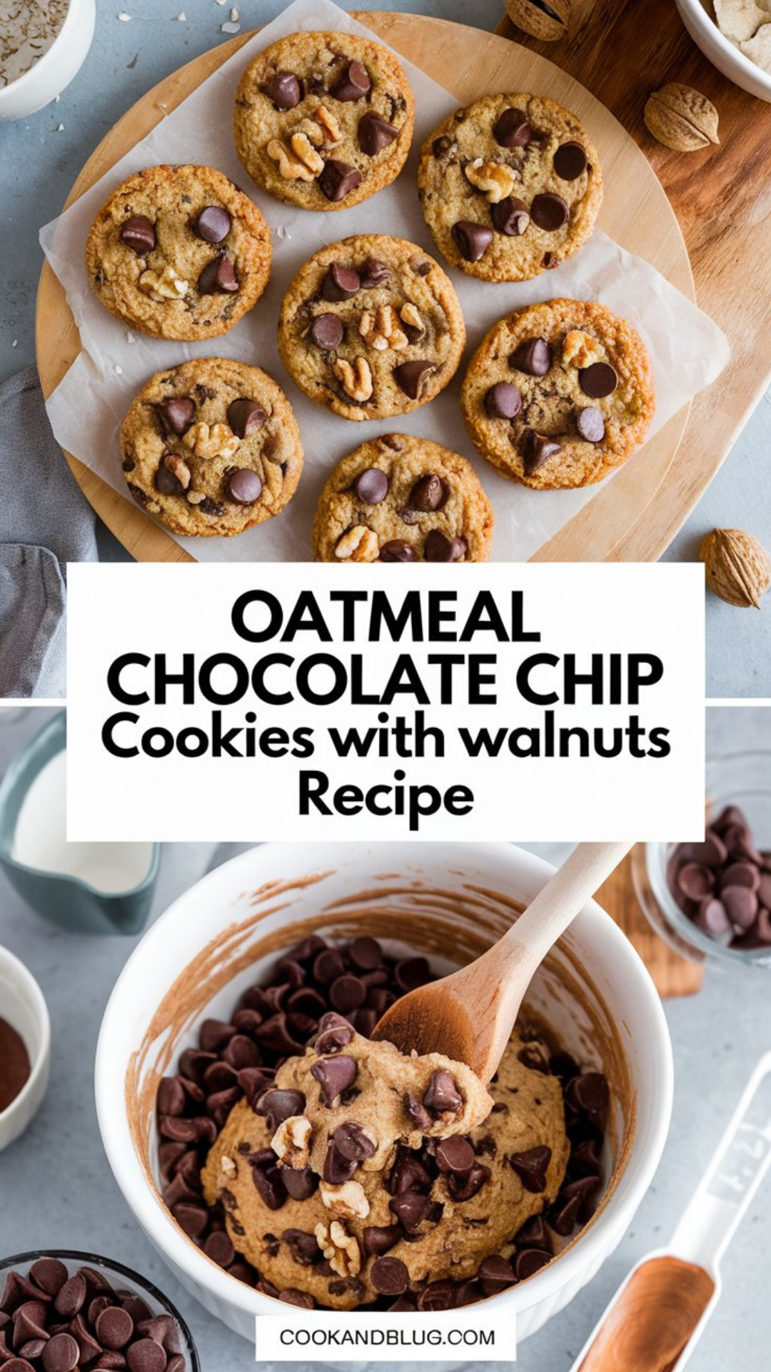 Oatmeal Chocolate Chip Cookies with Walnuts Recipe Oatmeal Chocolate Chip Cookies with Walnuts Recipe