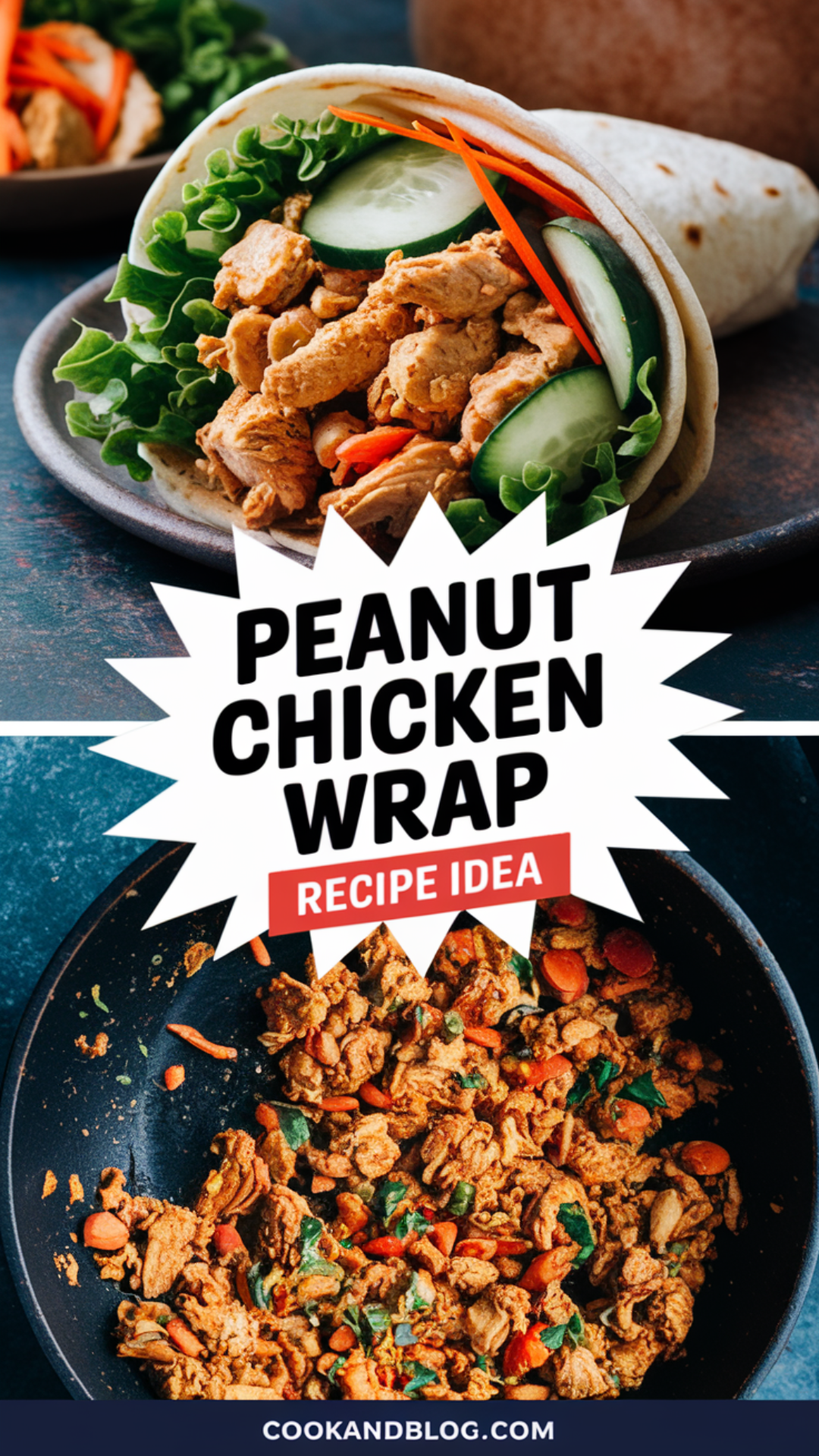 Peanut Chicken Wrap Recipe Idea Peanut Chicken Wrap Recipe Idea