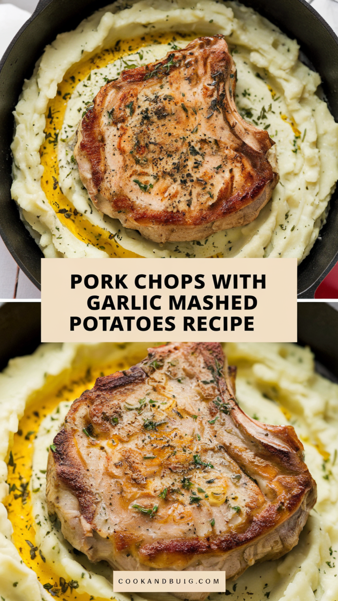 Pork Chops with Garlic Mashed Potatoes Recipe Pork Chops with Garlic Mashed Potatoes Recipe