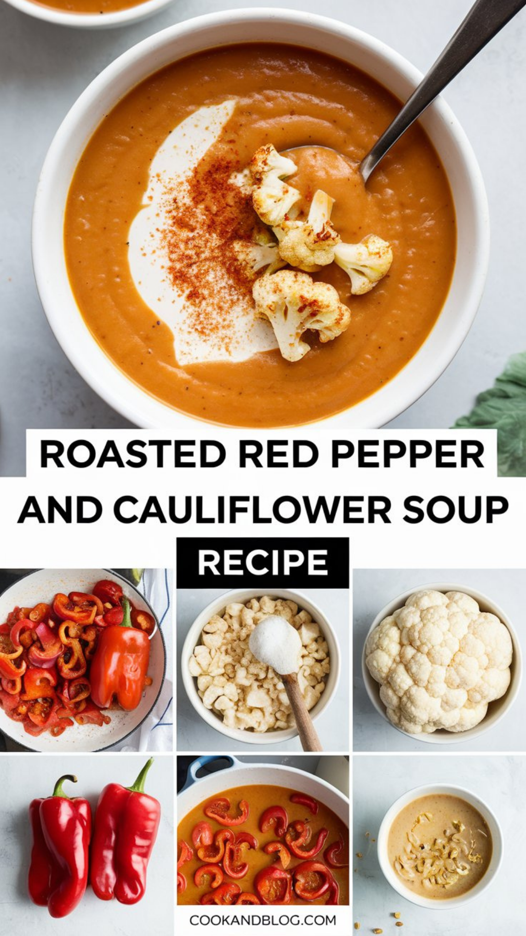 Roasted Red Pepper and Cauliflower Soup Recipe