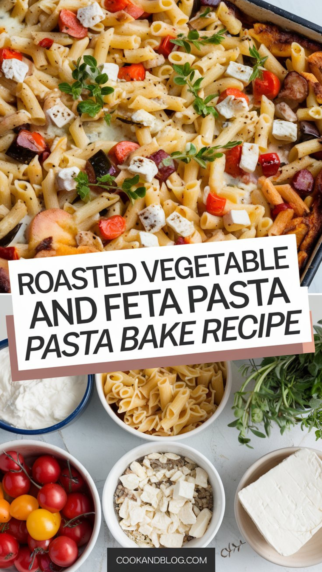 Roasted Vegetable and Feta Pasta Bake Recipe Roasted Vegetable and Feta Pasta Bake Recipe
