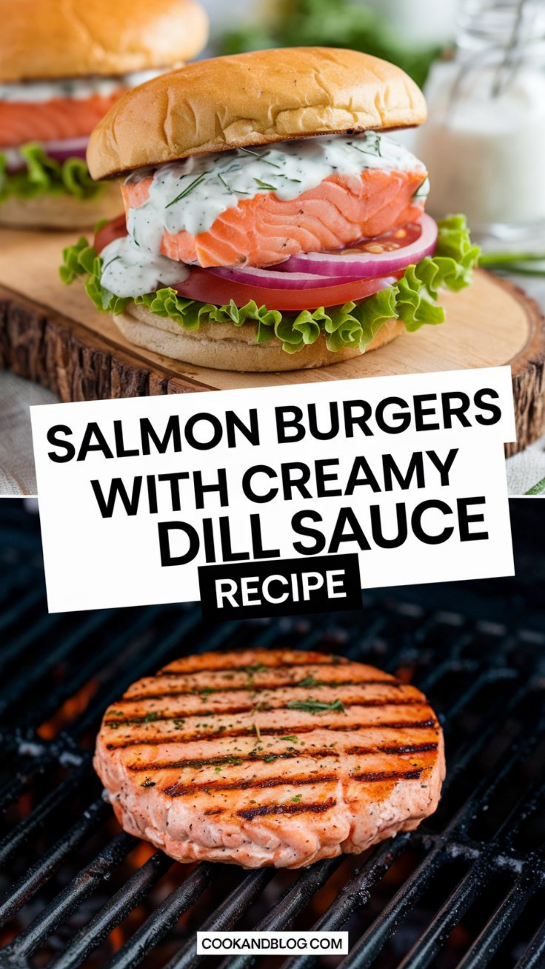 Salmon Burgers with Creamy Dill Sauce Recipe Salmon Burgers with Creamy Dill Sauce Recipe