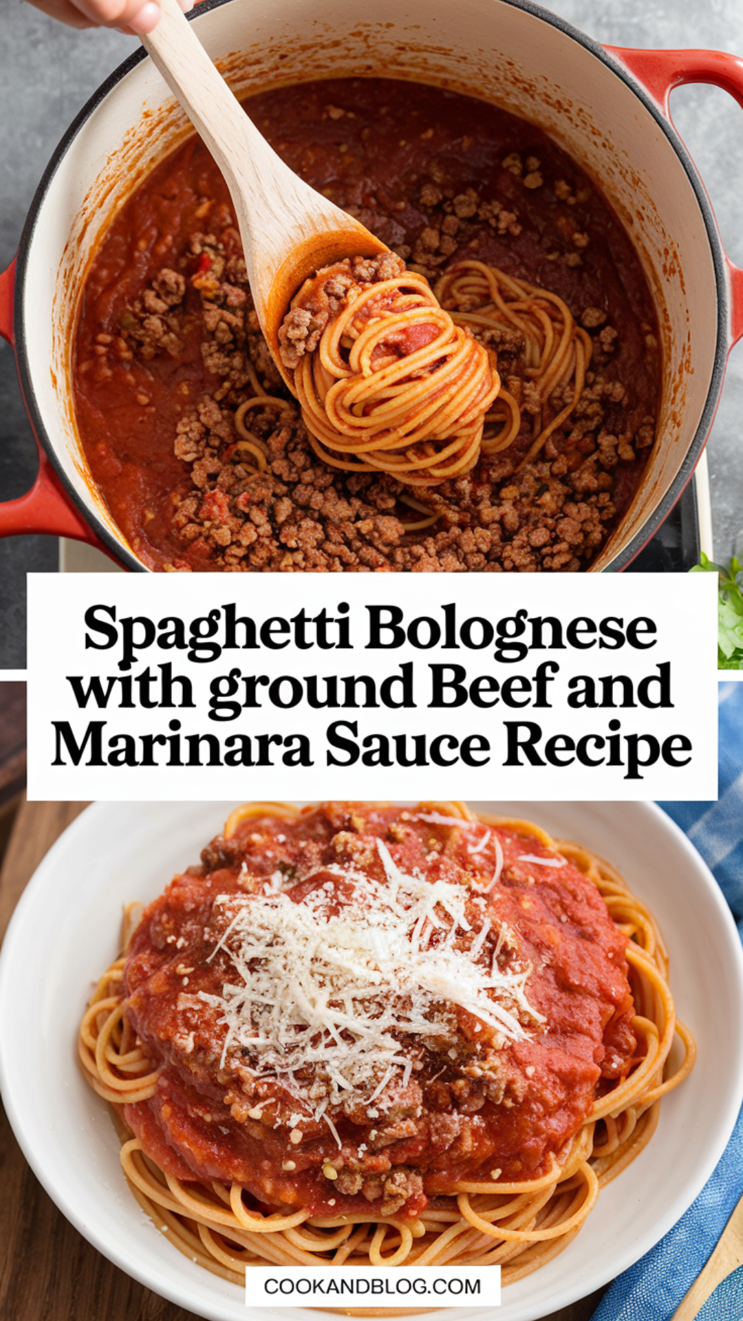 Spaghetti Bolognese with Ground Beef and Marinara Sauce Recipe Spaghetti Bolognese with Ground Beef and Marinara Sauce Recipe