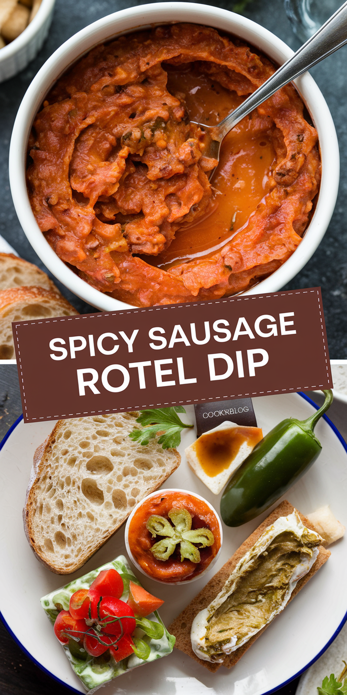 Spicy Sausage Rotel Dip