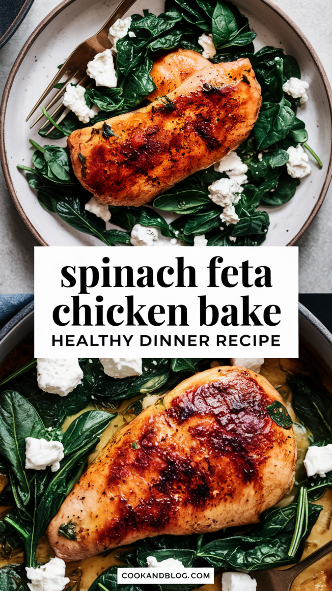 Spinach Feta Chicken Bake Healthy Dinner Recipe Spinach Feta Chicken Bake Healthy Dinner Recipe
