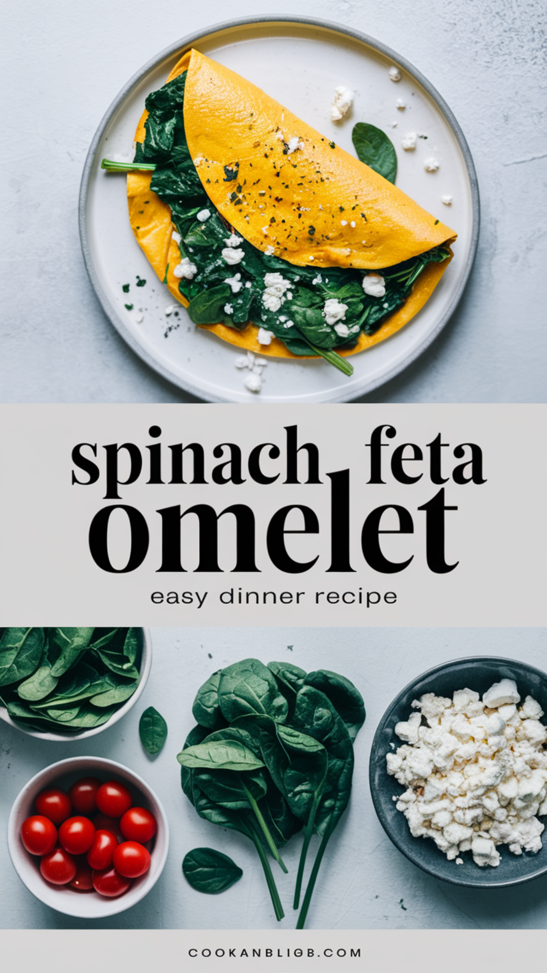 Spinach Feta Omelet Easy Dinner Recipe Spinach Feta Omelet Easy Dinner Recipe