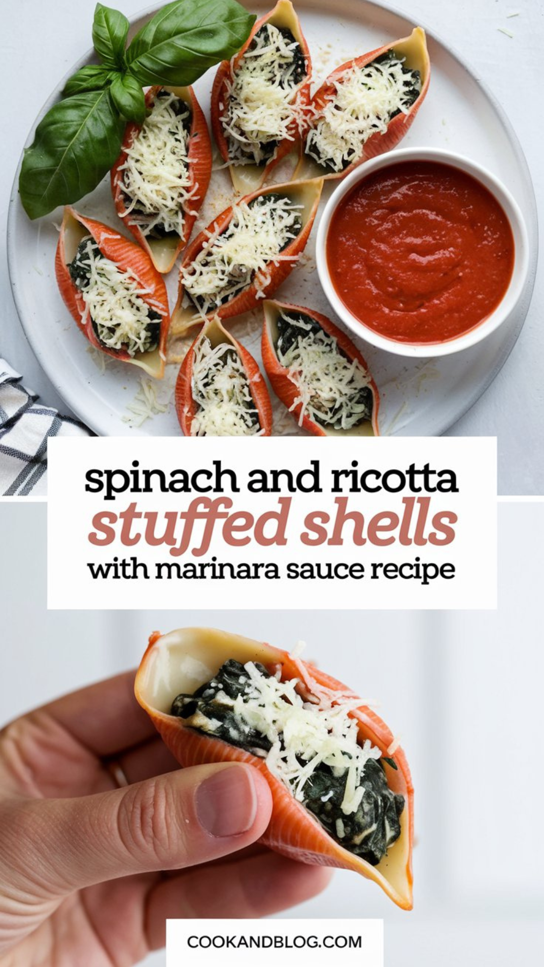 Spinach and Ricotta Stuffed Shells with Marinara Sauce Recipe Spinach and Ricotta Stuffed Shells with Marinara Sauce Recipe