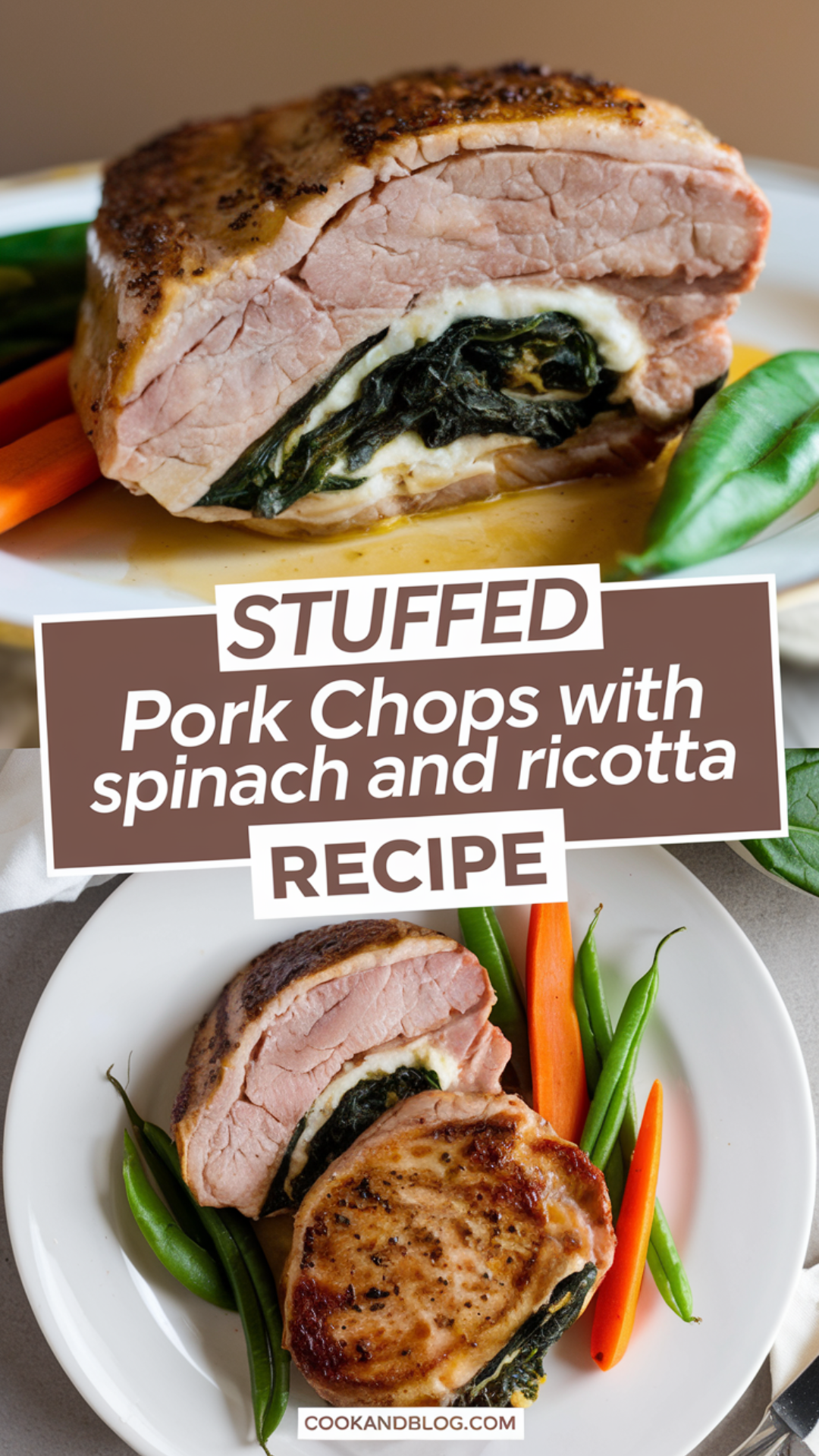 Stuffed Pork Chops with Spinach and Ricotta Recipe Stuffed Pork Chops with Spinach and Ricotta Recipe