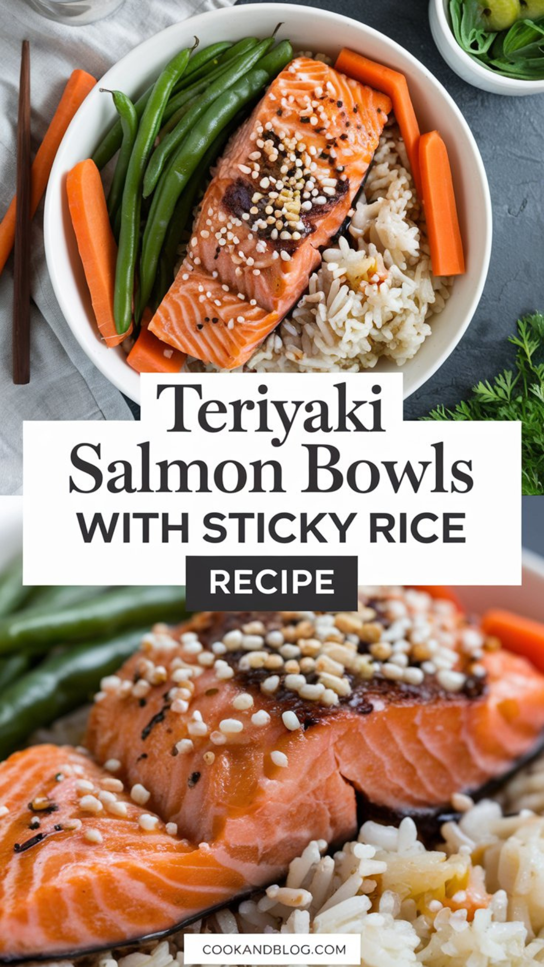 Teriyaki Salmon Bowls with Sticky Rice Recipe Teriyaki Salmon Bowls with Sticky Rice Recipe