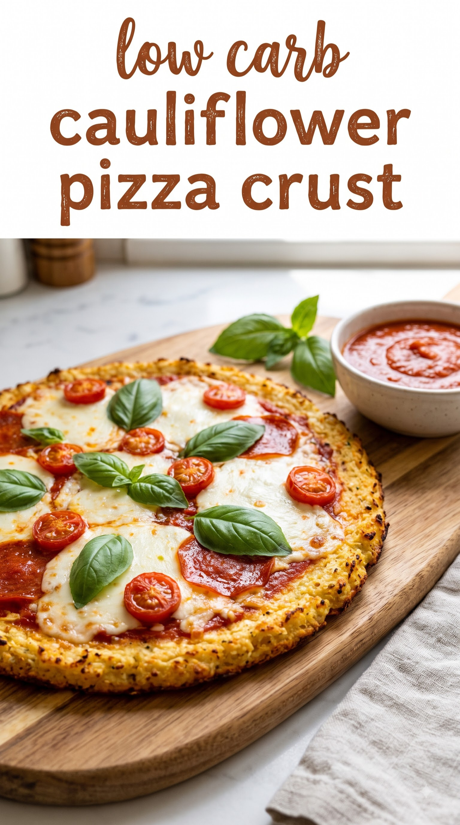 low carb cauliflower pizza crust